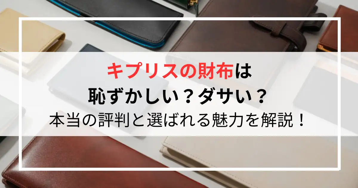 キプリスの財布が恥ずかしいダサいと言われる理由！本当の評判と選ばれる魅力を解説！